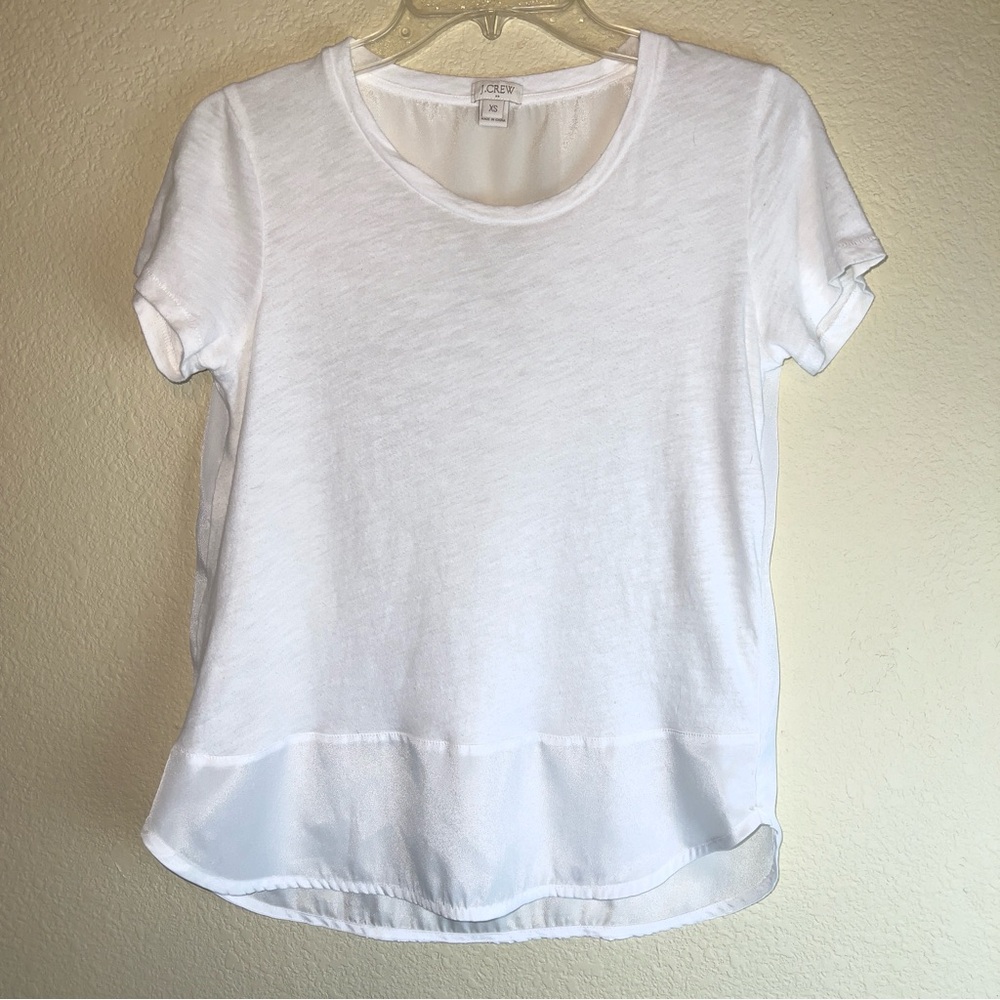 J. Crew Women’s White Crew Neck Short Sleeve Top Sz XS